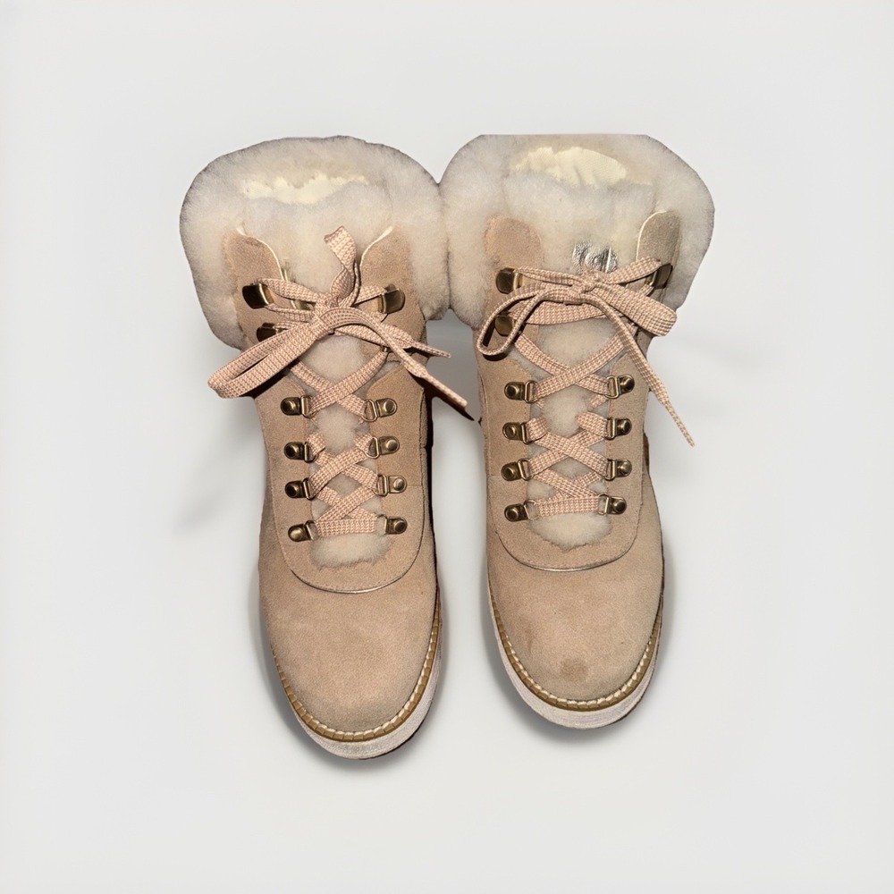 Cole Haan Zerogrand Explore Upstate Hiker Chukka Boots Sz 8 Taupe Suede